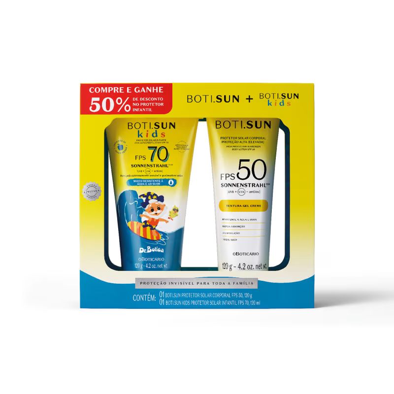 KIT FAM�LIA PROTETOR SOLAR BOTI.SUN ALTA PROTE��O ( 2 ITENS)